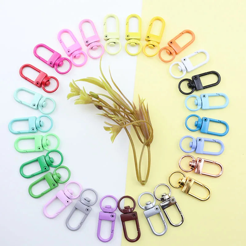 Wholesale Candy-Colored Alloy Keychain DIY Jewelry Accessories Metal Lanyard Hook Lobster Clasps for Personalizing Your Style