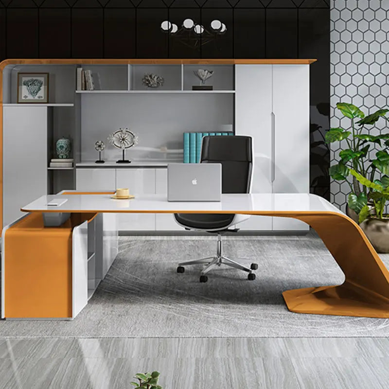 Modern Office Secretary Desk Factory Direct Wholesale Luxury Modern Wooden Boss Desk Manager Office Table