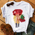 2024 Women's Printed Custom Pattern T-shirt Soft Women's T-shirt Plus Size Graphic T-shirts for Women