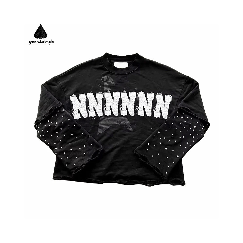 Men's Oversized 2-Piece Long Sleeved T-Shirt Customized Graphic Embroidered and Printed 100% Cotton Formal Style
