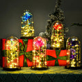 M1006 Valentine's Day Gifts Golden Rose Led Lights 24k Gold Foil Rose Artificial Rose With  Glass Dome Decorative Flowers