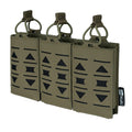 TOPTACPRO Laser Cut 500D Cordura Nylon Magazine Carrier Pouch Triple Magazine Pouch for 5.56mm Magazine