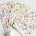 Tropical Floral Printed Cotton Poplin Fabric Low Price White/Purple 120gsm for Skirts Tops Bags Hospital Use for Boys