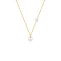 Fashion Jewelry Necklace 925 Sterling Silver Zircon Pearl Pendant Necklace 18k Gold Plated Necklace Women
