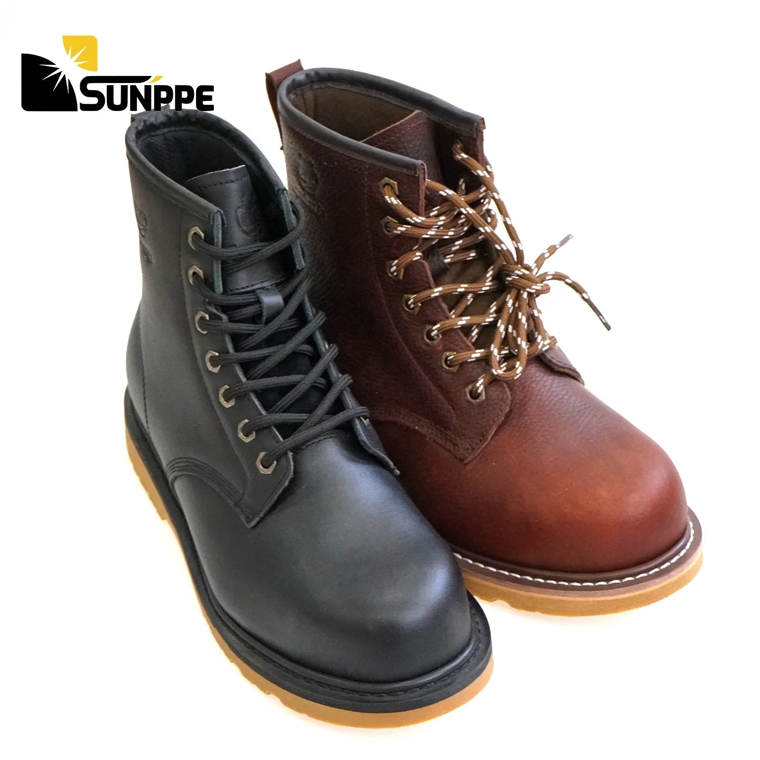 High Quality Goodyear Welt Steel Toe Safety Boots for Men Western Cowboy Style Oil & Work Resistant for Winter & Summer Use