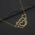 Nabest Stainless Steel Stethoscope Heart Pendant Necklace Women Waterproof Gold Plated Customized Name Necklaces Nurse Jewelry