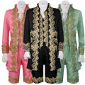 Deluxe Victorian King Prince Costume for Adult Men Top Vest Jacket Coat Blazer Suit Stage Theater Cosplay Outfit Pants Jabot Tie