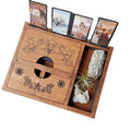 JUNJI Tarot Box Multiply Decks Supplies Crystal Storage Box Tarot Storage and Crystal Display Box Tarot Card Holder Tray