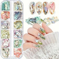 Nail Decoration Nature Irregular Shell Flakes Sequins 3D Aurora Thin Flakes Nail Art Supplies
