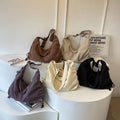 Custom logo Washed Female Korean Version Large Capacity Crossbody Bag Student Solid Color Casual Shoulder Bag Tote Bag