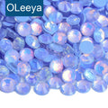 Oleeya Factory SS6-SS30 Luminous Opal Colors Nail Diamond Rhinestones Glow in Dark Glass Pixie Crystal for Nail DIY Art