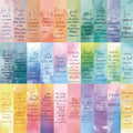 30pcs PVC Watercolor Religious Faith Jesus Christian Bible Verse Bookmarks for Holiday Decoration
