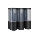 Wall Mounted No Drill Shampoo and Conditioner Dispenser Large Capacity 3 Chamber Shower Dispenser