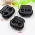 Two-Hole Toggle Clip Stopper Plastic Paracord Cord Lock Clamp for Shoelace & Lanyard Parts for Cord Buckles