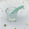Crystal Glass Dappen Dish for Eyebrow Eyelash Dye Tint Eyebrow Tint Tools Mixing Dish Stirring Cup for Makeup