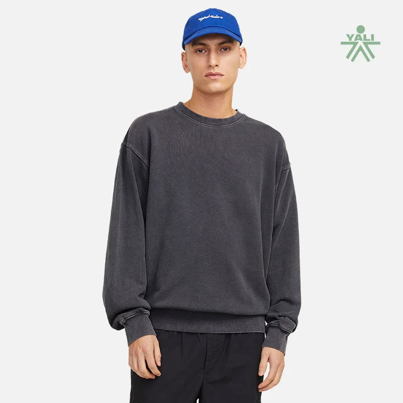 Custom Logo 400gsm Heavyweight Hoodie 100% Cotton Blank Oversized Streetwear Pullover Sweatshirt