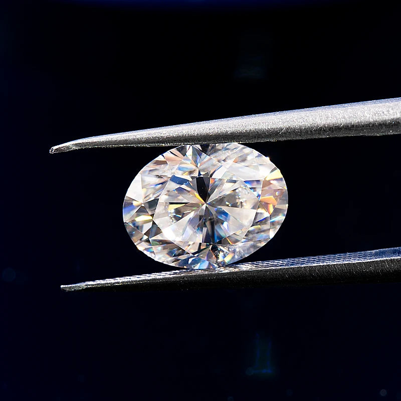 Holycome Wholesale 0.7-11ct D VVS1 White Crushed Ice Oval Loose Diamonds Cheap Loose Moissanite Diamond