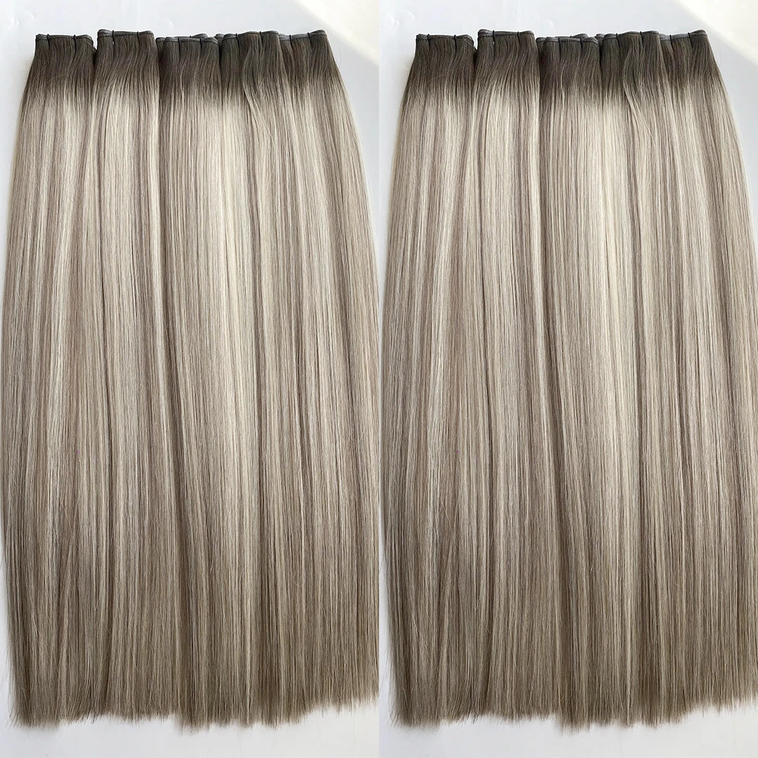 Top Quality 100% Human Hair Ready Shipment Large Stock Genius Weft Human Hair Extensions