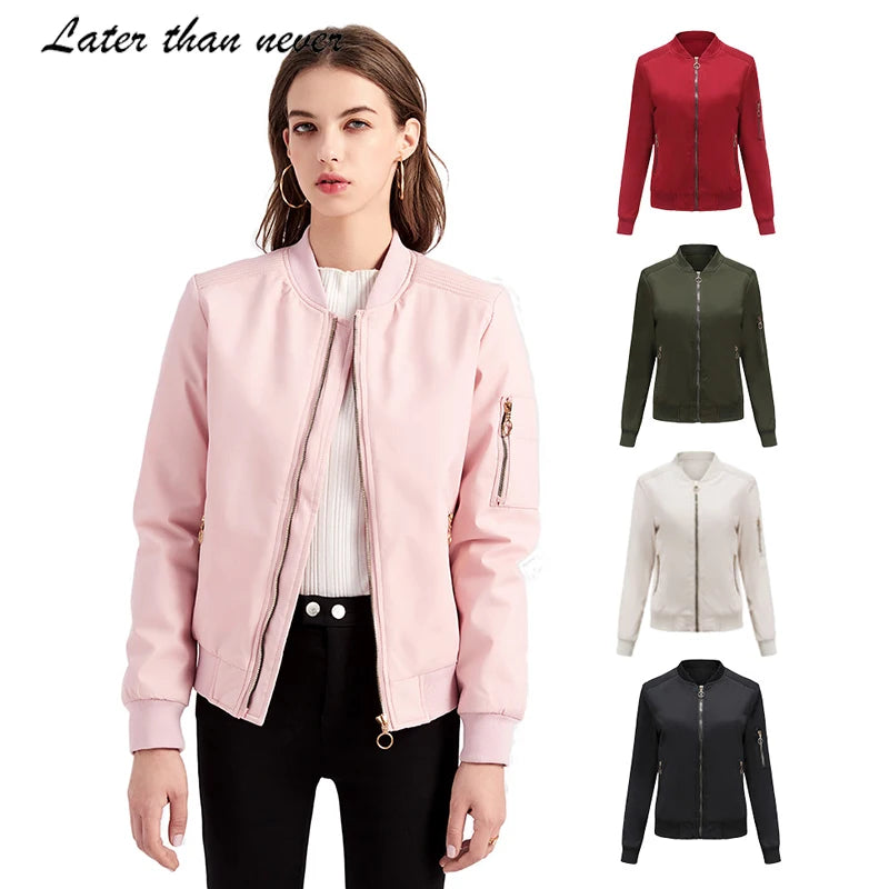 Diamond Quilted Satin Womens Bomber Jacket Full Zipper up Baseball Jacket Cropped Bubble Coat Ladies Puffer Jacket Short Length