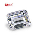 Wuzhou Gems Wholesale AAAAA Grade Synthetic Cz Stone  White/very Light Yellow Color Emerald Cut Loose Cubic Zirconia