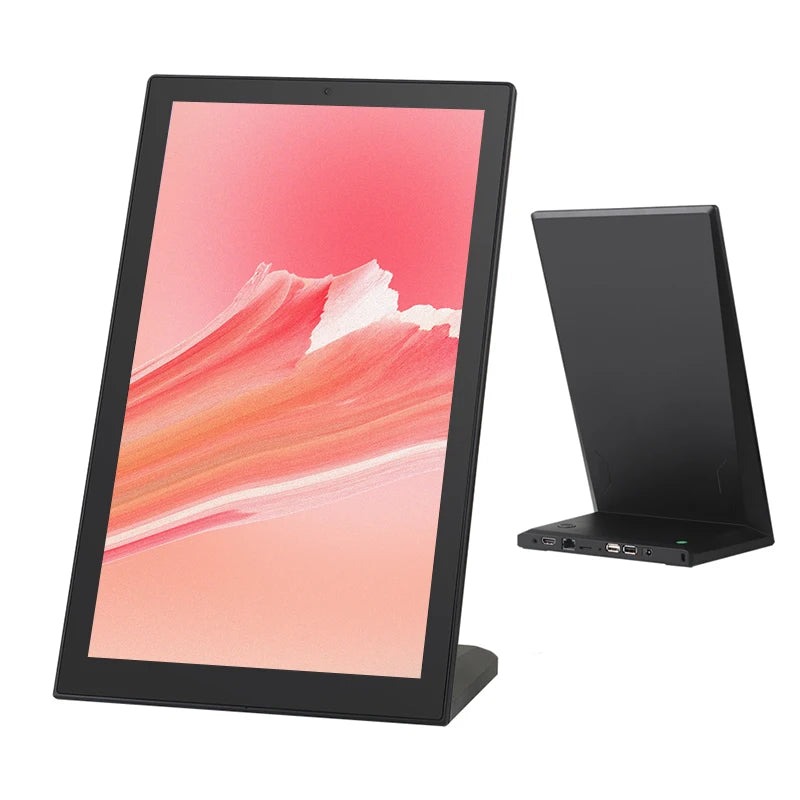 Desktop 10.1" Tablet L Shape Android Touch Screen Monitor USB Tablet Wifi Advertising Display