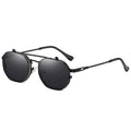 GWTNN Oculos De Sol Men Women Retro Steampunk Style Hexagon Vintage Eyewear Flip up Sunglasses