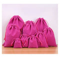 Custom Logo 20x25cm Soft Fabric Drawstring Jewelry Packaging Pouches Non-Woven Fashionable Box Style with Drawstring Closure