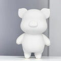 Cartoon DIY Fluid Pig White Embryo Wholesale Ornament Made of Resin Material White Fluid Pig