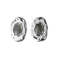 925 Sterling Silver Unique Shape Black Gemstone Earring for Party