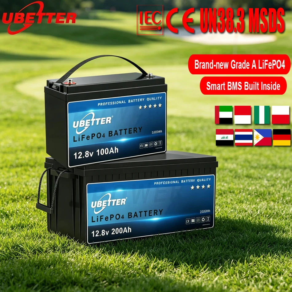 OEM/ODM 12V 36V 48V 100Ah 200Ah 300Ah 400Ah Deep Cycle Solid State LiFePO4 Solar Battery for RVs Caravans-Waterproof 2000-5000 MegaBDM