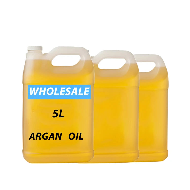 Wholesale Natural Argan Oil 5L/5L Organic Nourishing Leave-in Hair Repair Loss Prevention Oil-Control Salon Use Bulk Essential
