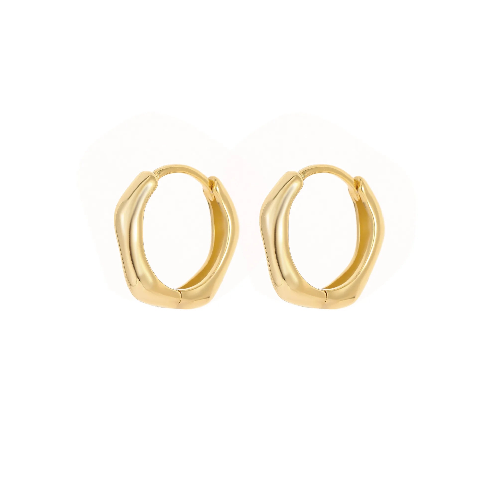 Shescity Light Luxury Minimalist Designer S925 Silver Hoop Earrings Jewelry Gold Plated Huggie Earrings for Women