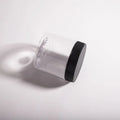 Best Price Wholesale 6OZ 8OZ Cans Luxury Plastic Black Straight Sided Jars Eye Cream Skin Care Bamboo Cosmetic Plastic Jar
