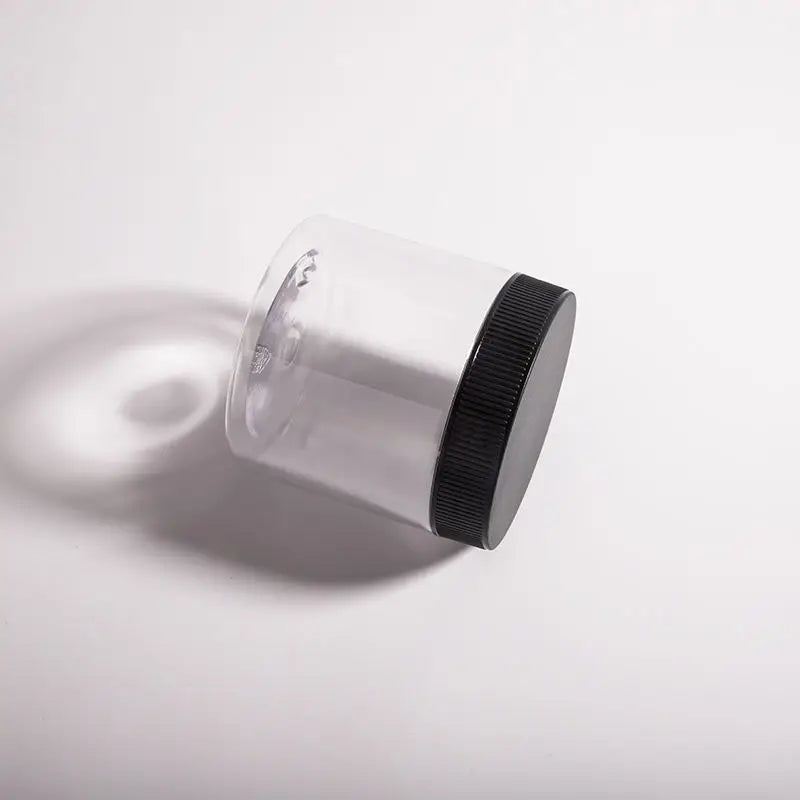 Best Price Wholesale 6OZ 8OZ Cans Luxury Plastic Black Straight Sided Jars Eye Cream Skin Care Bamboo Cosmetic Plastic Jar