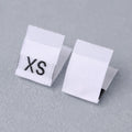 RTS Wholesale Sizing Labels Custom S M L XL XXL Woven Clothing Size Labels for Clothing