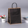 Brown Kraft Paper Bag for Luxury Food Packaging Custom Logo Screen Printed for Pizza Gift Shopping Customizable Art Paper