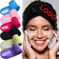 Good Quality Elastic Makeup Designer Headbands for Women Yoga Skin Care Embroidered Spa Headband Custom Logo