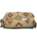 Bohemian Letter Stripe Pattern Jacquard Knitted Sofa Towel Blanket