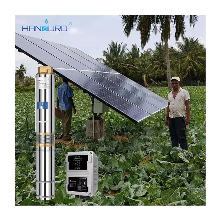 600W 48V 4.5m3/h 80M 1.25inch High Head DC Deep Well Solar Submersible Water Pump With Stainless Steel Impeller