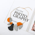 TongLing European Vintage Classic Acrylic Colorful Necklace Women Irregular Unique Ladies Resin Pendant Necklace for Daily Life
