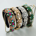Design Hairband European American Fashion Baroque Court Full Drill Headband Sponge Embroidery Hair Accessories