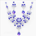 Elegant Necklace and Earring Set Women Crystal Jewelry Set Bridal Jewelry Set