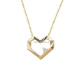 New Classically Luxury Heart Shape Pendant 18K Real Gold with Diamond Necklace
