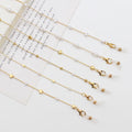 Fahion Jewelry Heart Pearl Face Masking Chain Gold Stras Glasses Lanyard Chain Baroque Masking Holder Pearl Chain for Woman