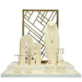 Custom jewelry showcase display set stands high end metal earrings necklace ring bracelet jewelry display props for counter