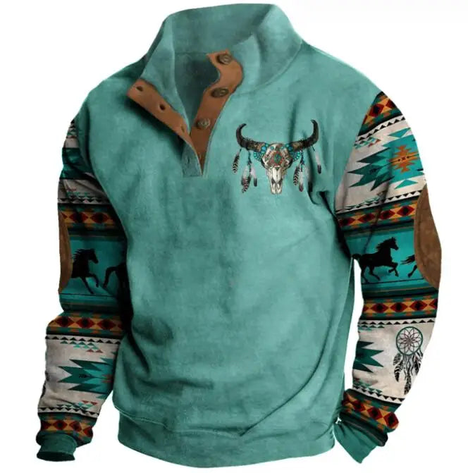 Spring and Autumn Men's Standing Collar Sweatshirts Hot Selling Outdoor Leisure Sport Sweatshirts