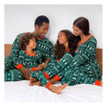 Factory Wholesale Printed Patchwork Contrasting Color Home Clothing Christmas Long Sleeved Parent-Child Outfit Pajama Sets