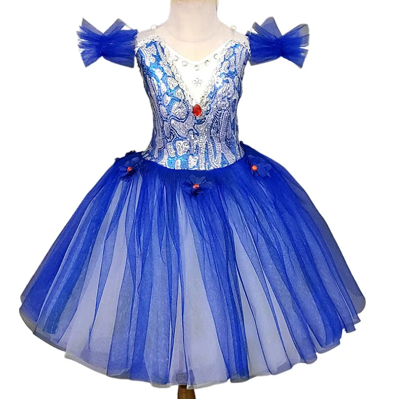 Long Gauze Skirt Peng Girls Dance Ballet Children Cute Performance Dress