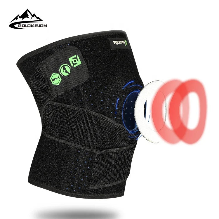 GOLOVEJOY HX02 Adjustable Compression Fitness Weightlifting Sports Knee Brace Polyester Flexible Design Heavy Duty 2021 Pad