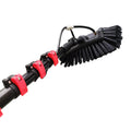Zhenda Factory 5 Sides 30cm  Head Solar Panel and Water Fed Pole Window Cleaning Brush Aluminum Telescopic Rod Cleaning Brush